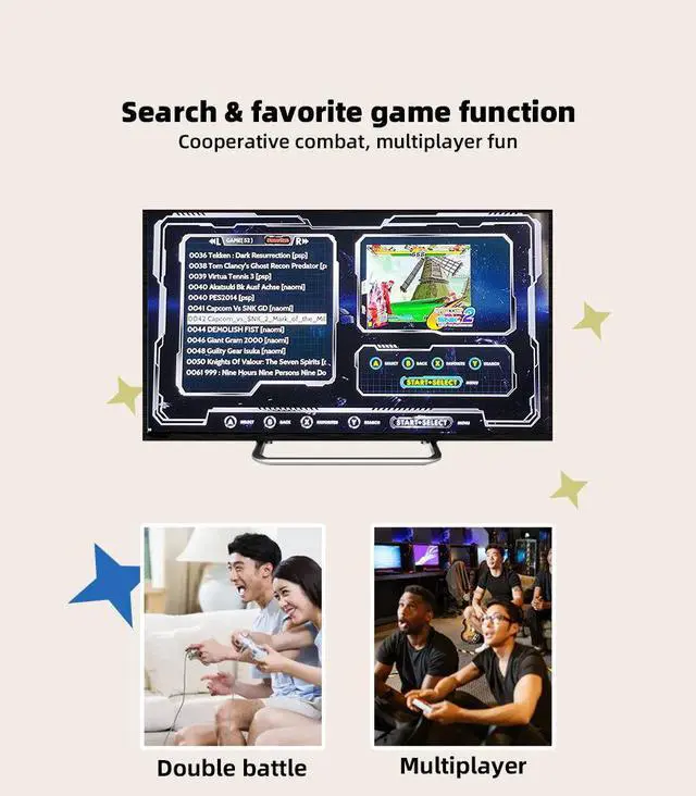 Alt view image 6 of 6 - Home video game consoles: PSP/N64/NDS/DC/PSl games. Y5 lite wireless retro game console.