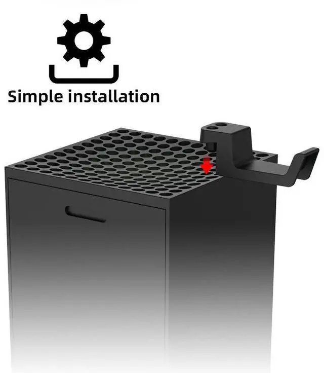 Alt view image 2 of 6 - Xbox series X console wall-mounted headset storage XSX game console headset holder