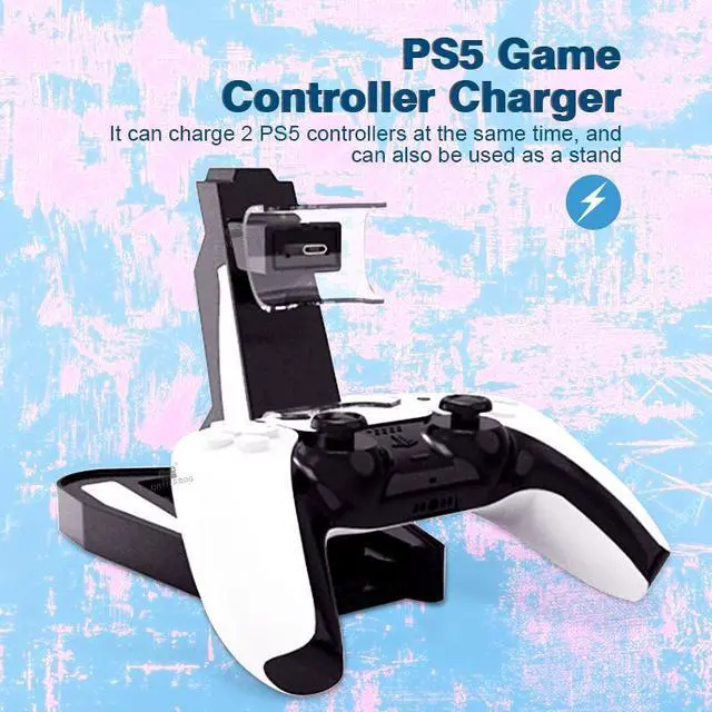 Alt view image 3 of 6 - Applicable to Ps5 gamepad base charger, P5 gamepad charger, ps5 gamepad stand charger, Ps5 gamepad accessories