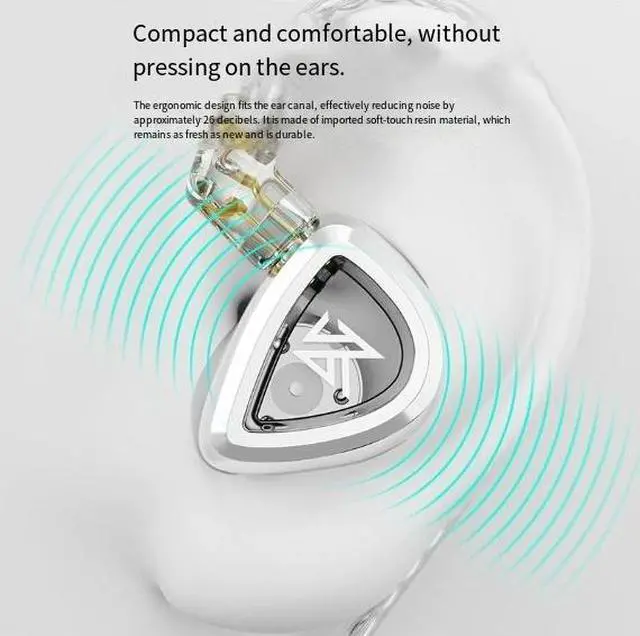 Alt view image 5 of 6 - KZ-EDA Ba lanced Edition Dual Magnet Coils in-Ear Headphones - Hizh-End Rechargeable Cable Audio Hi-fi Music Gaming ComputerHeadphones