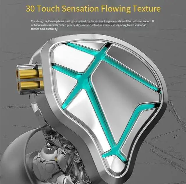 Alt view image 6 of 7 - KZ-ESX In-ear 12MM maving-coil headphonend audio earphones foraudiophiles