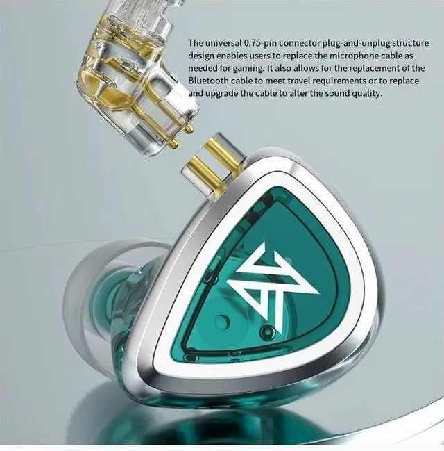 Alt view image 2 of 4 - KZ-EDA dua+magnet coilcombined-type headphones - high-fidelty cooing-off device, detachable cables,suitable for both computer games and musicuniersal headphones