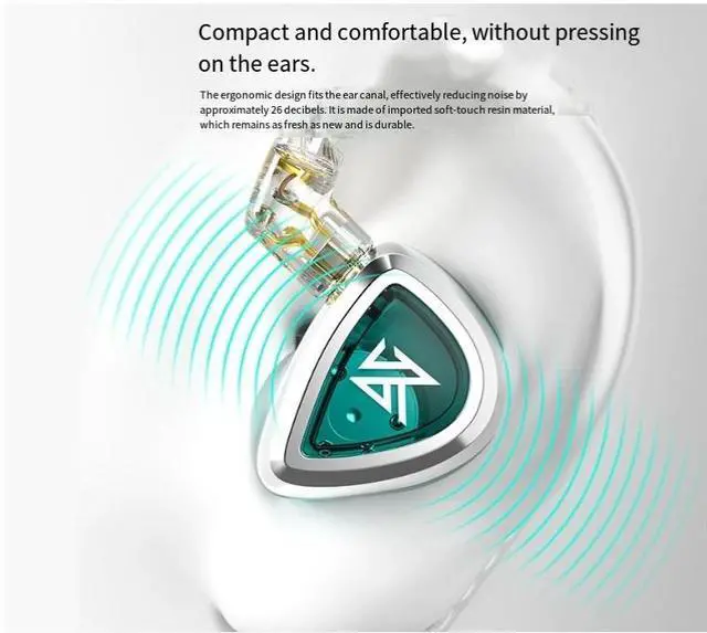 Alt view image 3 of 4 - KZ-EDA dua+magnet coilcombined-type headphones - high-fidelty cooing-off device, detachable cables,suitable for both computer games and musicuniersal headphones