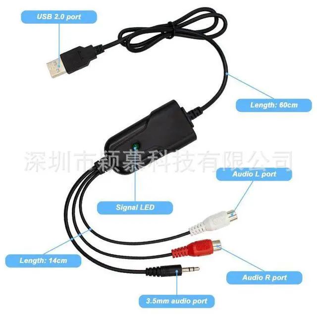 Alt view image 3 of 5 - USB Audio Capture -Left and Right Channel Audio Capture for 3.5mm Audio Conversion to USB 2.0 Audio Capture Card
