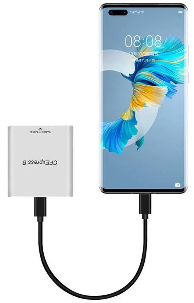 Alt view image 2 of 4 - PH862 CFEXPRESS CFE Card Reader 10G High-Speed USB 3.2 Z6/Z7 1DX3 with Dual Wires