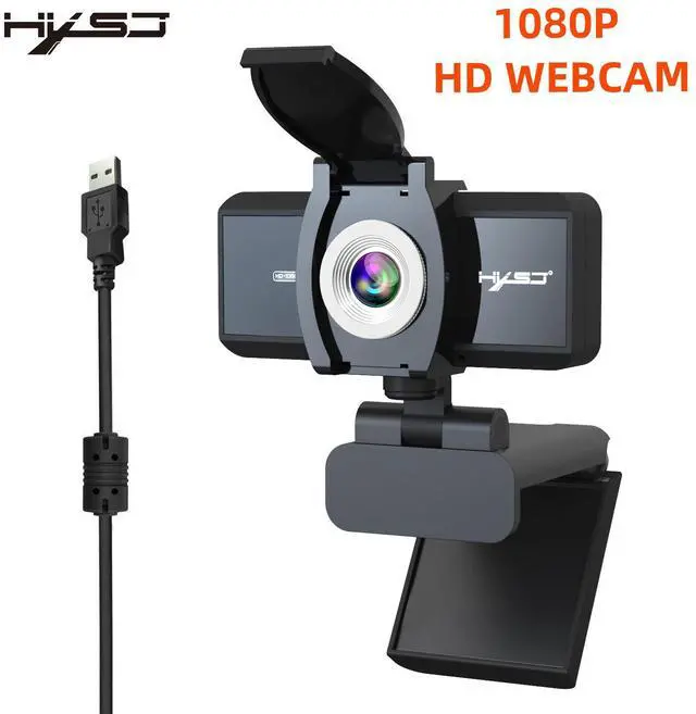 Alt view image 2 of 2 - 1080P manual focus computer camera with 360-degree rotatable head forvideo conference and online class streaming