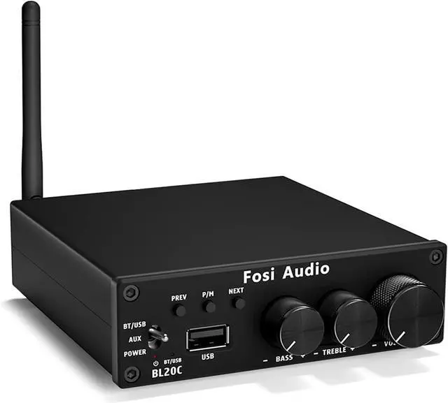 Main image of Fosi Audio BL20C Bluetooth 5.0 Stereo Audio Receiver Amplifier 320 Watts 2.1 CH Mini Hi-Fi Class D TDA7498E Integrated Amp U-Disk Player for Home Passive Speakers Powered Subwoofer(with Power Supply)