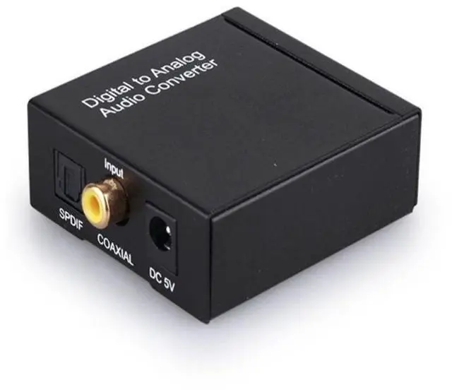 Alt view image 4 of 5 - Digital-to-analog audio converter, Coaxial digital optical fiber to analog audio left and right channel converter