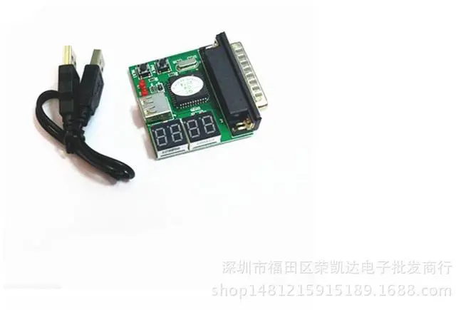 Alt view image 3 of 4 - Computer fault test card, motherboard diagnostic card, noteb ook four-digit detection card, parallel port Us8 diagnostic card