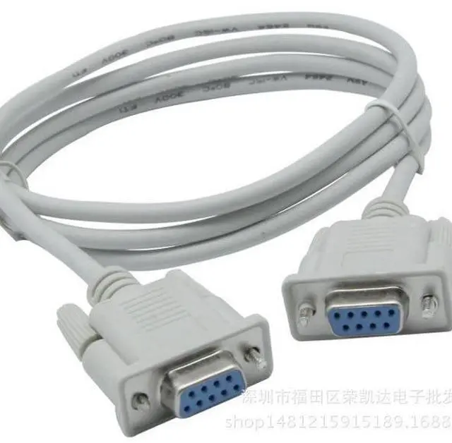Alt view image 3 of 3 - 9-pin serial cable, RS232 COM data cable, DB9 female-to-female connector, 1.5-meter RS232 serial cable