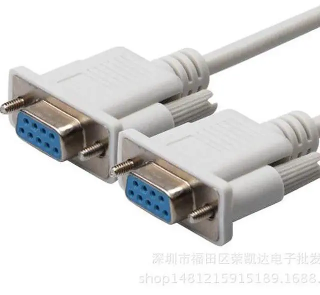 Main image of 9-pin serial cable, RS232 COM data cable, DB9 female-to-female connector, 1.5-meter RS232 serial cable