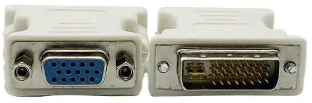 Main image of DVl to VGA adapter video conversion connector DV! 24+5 male to VGA female video cable for connecting, graphics card to monitor