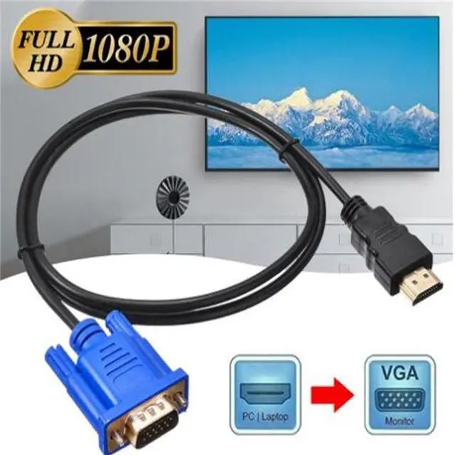 Main image of HDMI TO VGA 1080P Conversion Cable HDMl to VGA Adapter hdmi to vga 1.5 meter version 1.4