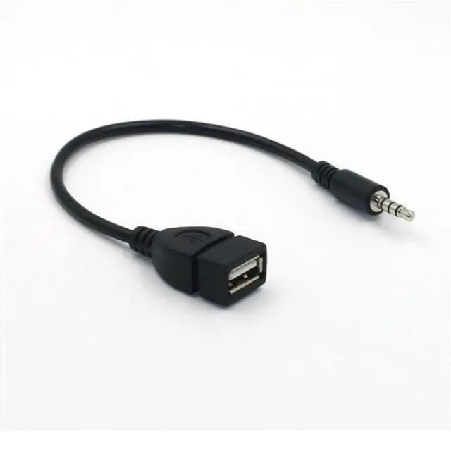 Main image of Car 3.5 rpm UsB female port adapter cable for aux 3.5 car 0TG audio cable for aux to UsB male connector UsB flash drive connection