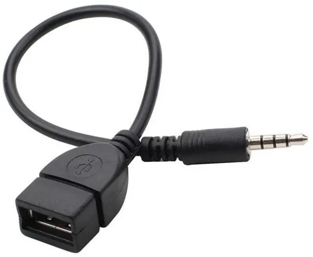 Alt view image 2 of 4 - Car 3.5 rpm UsB female port adapter cable for aux 3.5 car 0TG audio cable for aux to UsB male connector UsB flash drive connection