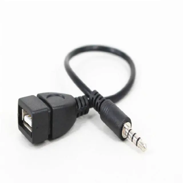 Alt view image 4 of 4 - Car 3.5 rpm UsB female port adapter cable for aux 3.5 car 0TG audio cable for aux to UsB male connector UsB flash drive connection