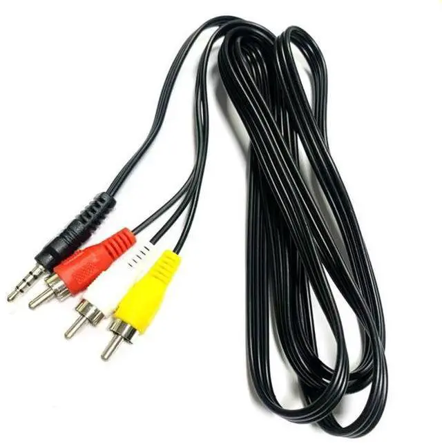 Alt view image 4 of 5 - Pure copper3.5 mm 1/3 AVaudio-video cable Audio-video extension cable 3.5 mm to 3 RCA adapter cable Audio cable