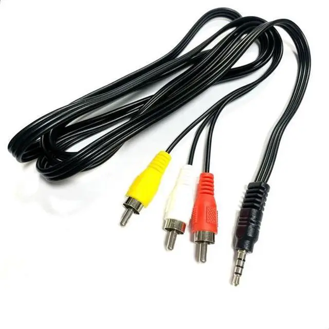 Alt view image 3 of 5 - Pure copper3.5 mm 1/3 AVaudio-video cable Audio-video extension cable 3.5 mm to 3 RCA adapter cable Audio cable