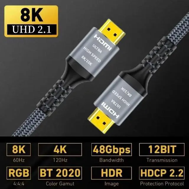 Alt view image 4 of 7 - 8K HDMI 2.1 Cable(H133G)   3M