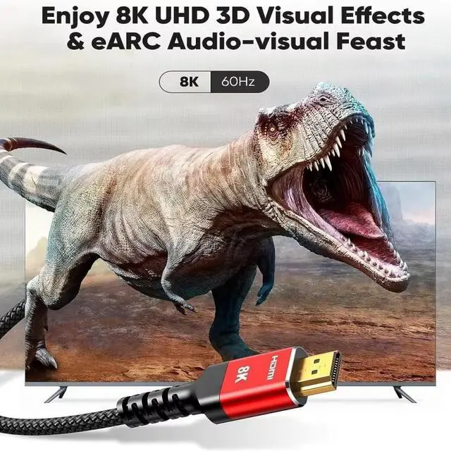 Alt view image 7 of 7 - 8K HDMI 2.1 Cable(H133G)   3M
