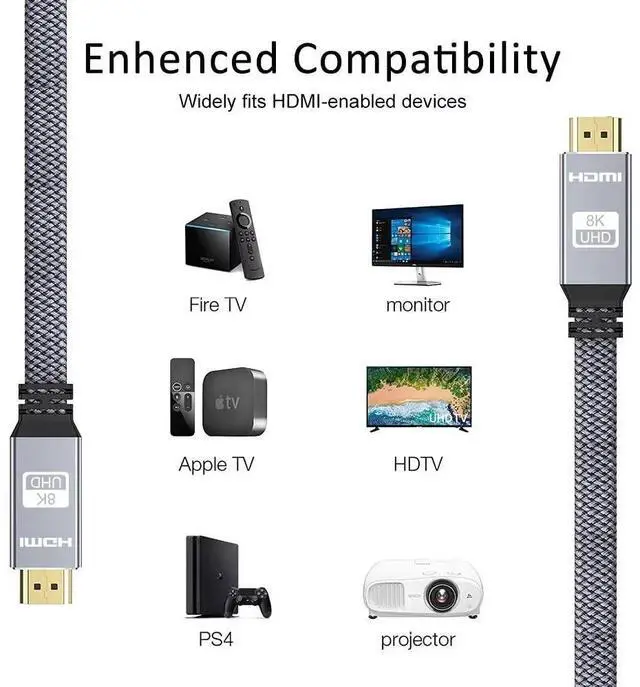 Alt view image 2 of 7 - 8K HDMI 2.1 Cable(H135G)   5M