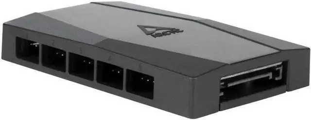 Alt view image 5 of 7 - ARCTIC Case Fan Hub - 10-fold PWM Fan Distributor with SATA Power, Fan Hub - Black