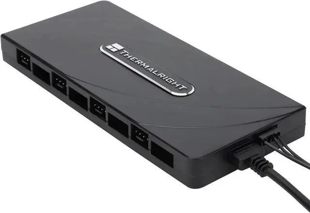 Alt view image 2 of 6 - Thermalright ARGB Fan HUB Controller Support 8 Groups of Fans, 8-Port 4 Pin PC Fan Controller, 5V-3Pin ARGB Fan Hub, Strong Paste+Magnetic Suction (12V 4-pin RGB is not Supported)