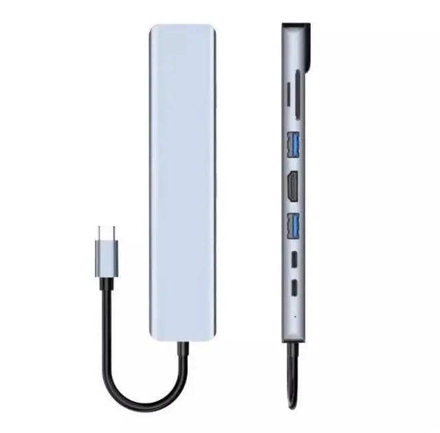 Main image of Type-C expansion dock 8-in-1 - UsB hub, notebook computer hub, multi-functional intelligent expansion, metal