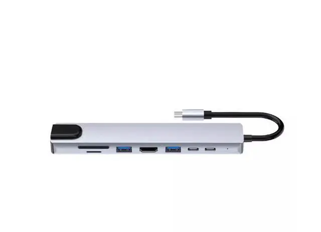 Alt view image 2 of 4 - Type-C expansion dock 8-in-1 - UsB hub, notebook computer hub, multi-functional intelligent expansion, metal