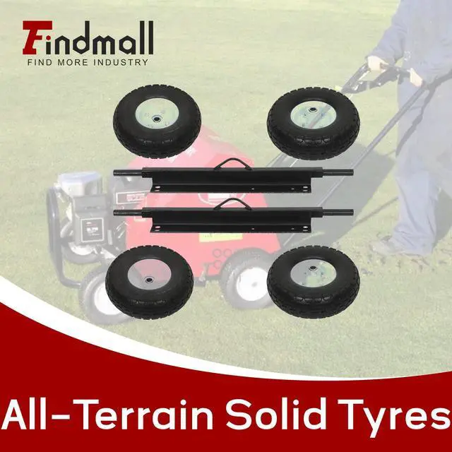 Alt view image 3 of 7 - findmall Replacement for EU3000is Wheel Kit for Generator, White All-Terrain Solid Tyres