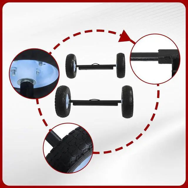 Alt view image 7 of 7 - findmall Replacement for EU3000is Wheel Kit for Generator, White All-Terrain Solid Tyres