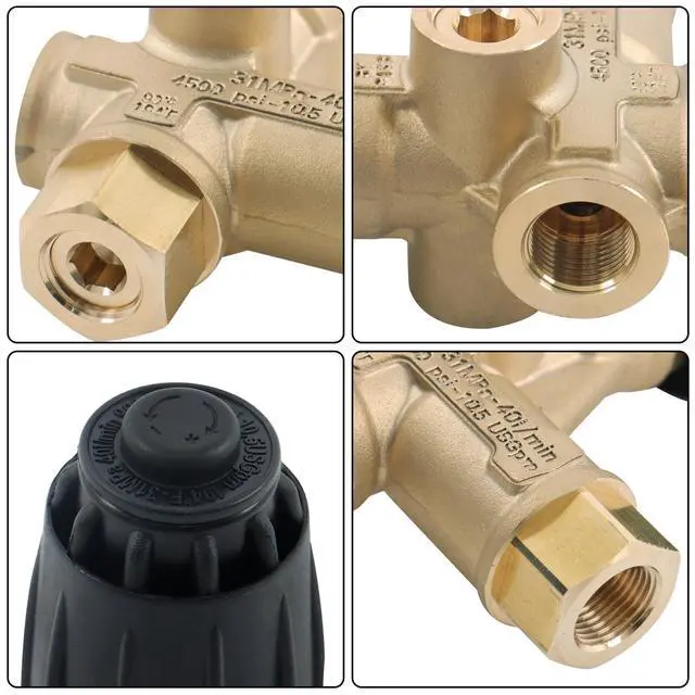 Alt view image 4 of 7 - findmall 4350 PSI Pressure Washer Regulator VRT3-310 8GPM 3/8 Inch FNPT Trapped Pressure Unloader Valve