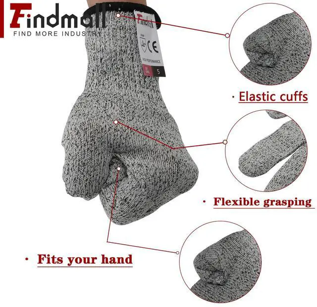 Alt view image 4 of 7 - findmall Work Gloves to Avoid Cutting Comfortable Gloves Avoid Cutting Kitchen Gloves Fit for Cutting Food Medium 2 Pairs