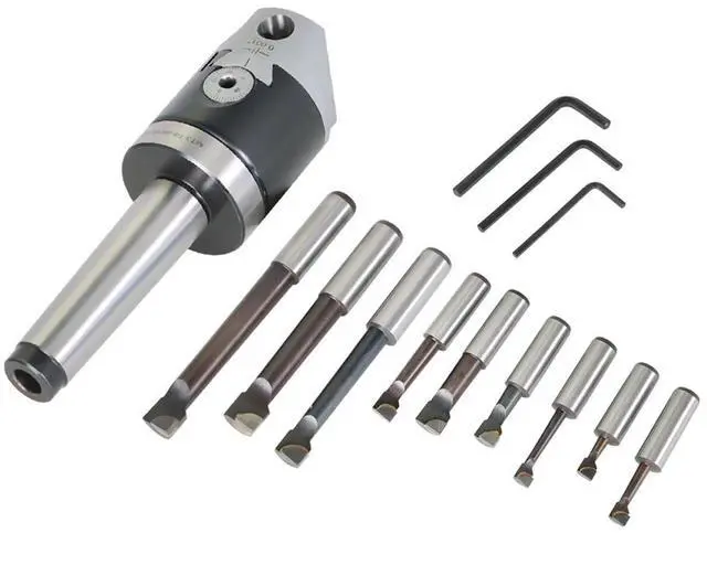 Alt view image 2 of 7 - findmall 2 Inch Boring Head MT3 Carbide Boring Bar Set Milling Set Fit for Milling, Shaping and Drilling Machines