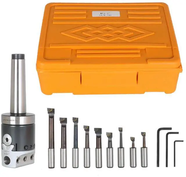Alt view image 7 of 7 - findmall 2 Inch Boring Head MT3 Carbide Boring Bar Set Milling Set Fit for Milling, Shaping and Drilling Machines