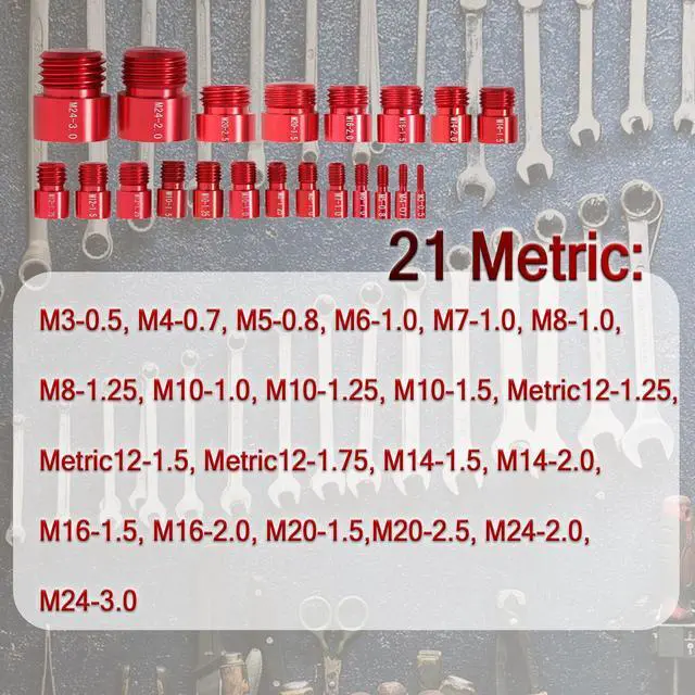 Alt view image 6 of 7 - findmall 44 PCS Nut and Bolt Gauges Nut and Bolt Thread Checker Nut and Bolt Identification Tool