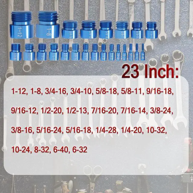 Alt view image 7 of 7 - findmall 44 PCS Nut and Bolt Gauges Nut and Bolt Thread Checker Nut and Bolt Identification Tool