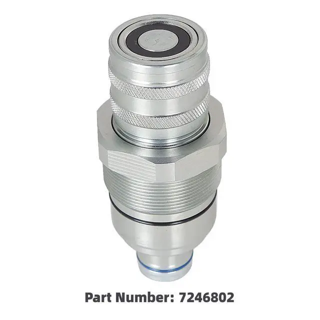 Alt view image 2 of 7 - 7246802 Hydraulic 1/2 Inch 48mm Female Flat Face Quick Coupler Fit for Loader S450 S530 T550 E32i