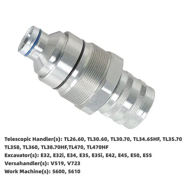 Alt view image 6 of 7 - 7246802 Hydraulic 1/2 Inch 48mm Female Flat Face Quick Coupler Fit for Loader S450 S530 T550 E32i
