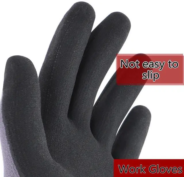 Alt view image 4 of 7 - findmall 12 Pairs Medium Work Gloves Seamless Knit Glove Gardening Gloves Women Men Fit for Warehousing and Logistics, Construction Sites, Horticultural Planting