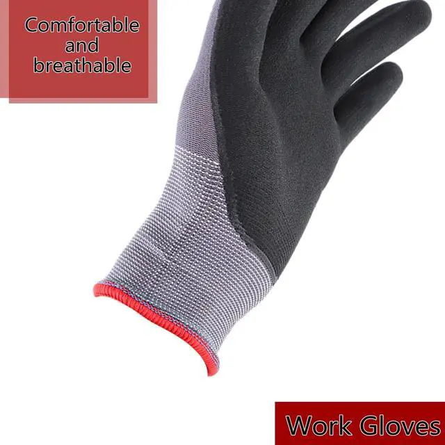 Alt view image 5 of 7 - findmall 12 Pairs Medium Work Gloves Seamless Knit Glove Gardening Gloves Women Men Fit for Warehousing and Logistics, Construction Sites, Horticultural Planting