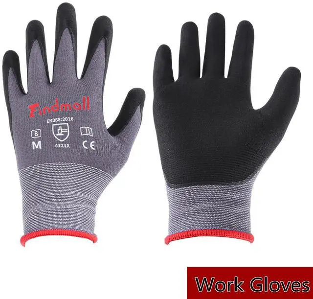 Alt view image 6 of 7 - findmall 12 Pairs Medium Work Gloves Seamless Knit Glove Gardening Gloves Women Men Fit for Warehousing and Logistics, Construction Sites, Horticultural Planting