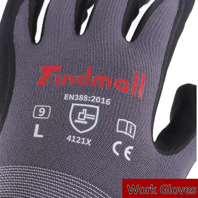 Alt view image 4 of 7 - findmall 12 Pairs Large Work Gloves Seamless Knit Glove Gardening Gloves Women Men Fit for Warehousing and Logistics, Construction Sites, Horticultural Planting