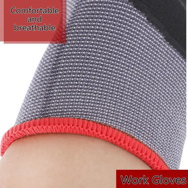 Alt view image 6 of 7 - findmall 12 Pairs Large Work Gloves Seamless Knit Glove Gardening Gloves Women Men Fit for Warehousing and Logistics, Construction Sites, Horticultural Planting