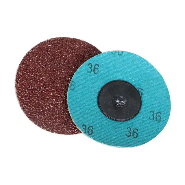 Alt view image 3 of 6 - findmall 25Pcs 3 Inch 36 Grit Roll Lock Sanding Disc, Aluminum Oxide Die Grinder Quick Change Discs for Die Grinder Surface Burr Rust Paint Polish