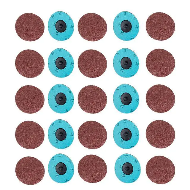 Alt view image 6 of 6 - findmall 25Pcs 3 Inch 36 Grit Roll Lock Sanding Disc, Aluminum Oxide Die Grinder Quick Change Discs for Die Grinder Surface Burr Rust Paint Polish