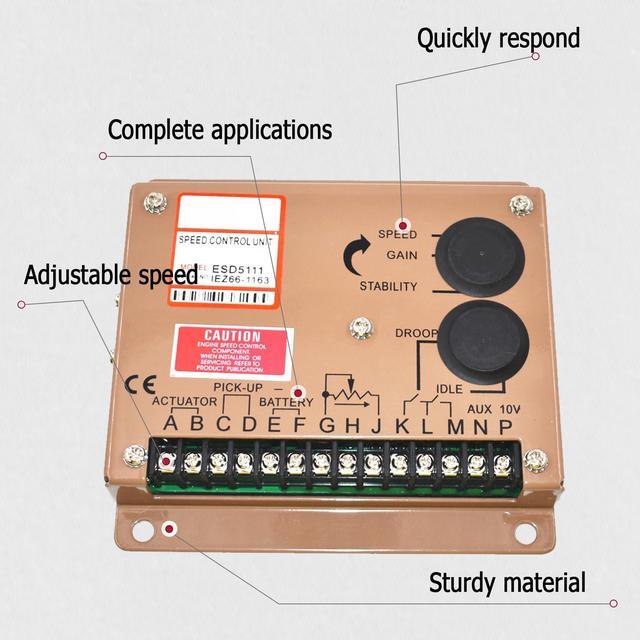 Alt view image 3 of 7 - ESD5111 Electronic Engine Speed Controller Governor Generator Genset