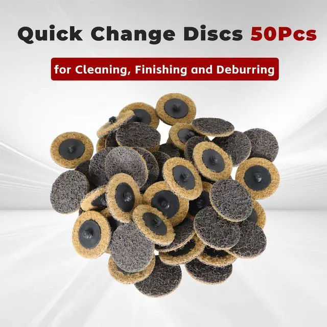 Alt view image 7 of 7 - findmall 50Pcs 2 Inch Brown Quick Change Surface Prep Conditioning Discs, Coarse Grit for Cleaning, Finishing and Deburring on All Metals