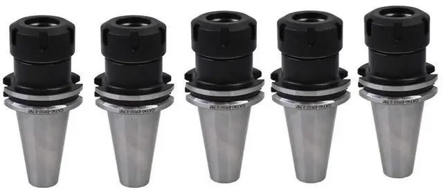 Main image of findmall 5Pcs Collet Set CAT40 ER32 Collet Chuck Tooling Fit for CNC Engraving Machine and Milling Lathe Tool