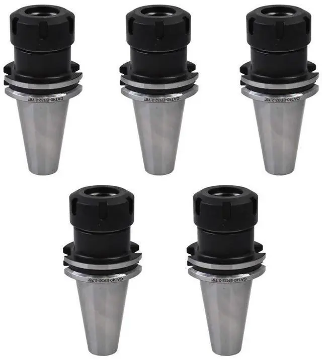Alt view image 3 of 7 - findmall 5Pcs Collet Set CAT40 ER32 Collet Chuck Tooling Fit for CNC Engraving Machine and Milling Lathe Tool